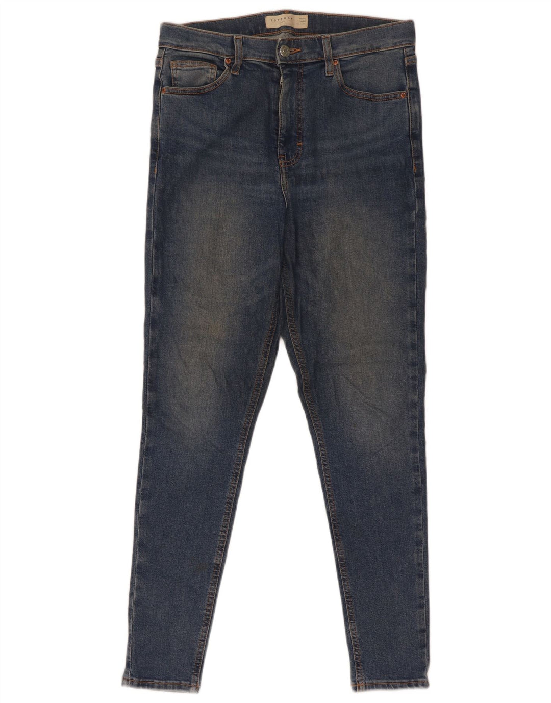 Topshop Damskie jeansy Jamie Skinny W30 L32 Niebieski poliester