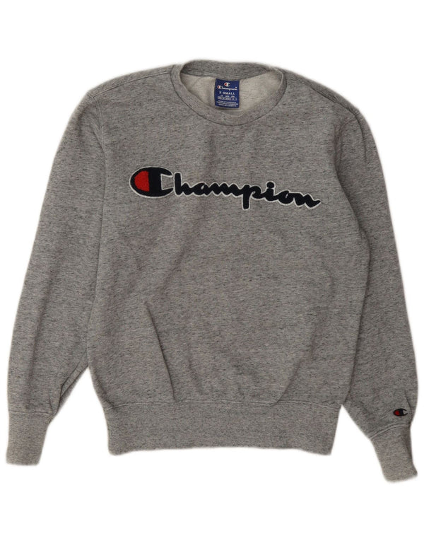Damska bluza Champion Graphic Oversized Sweatshirt UK 6 XS Szara nakrapiana