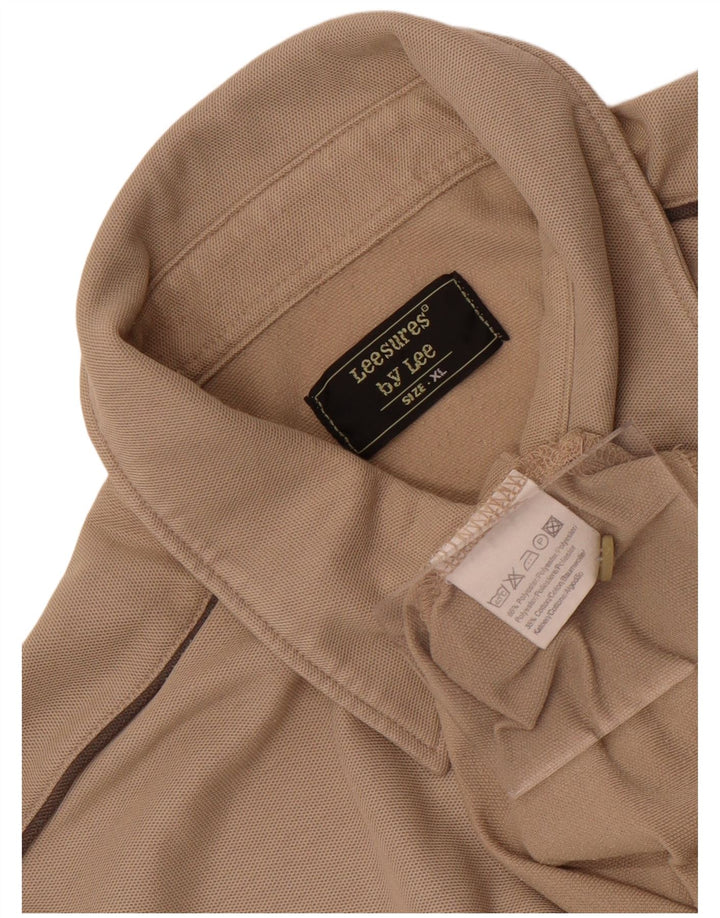 Męska koszulka polo Lee XL, beżowa, poliester