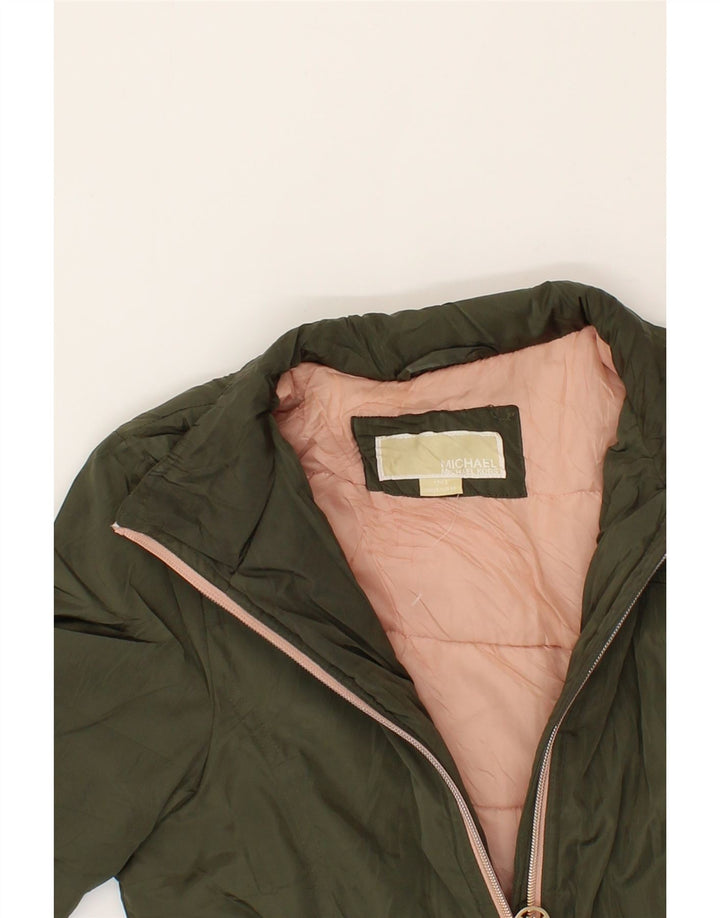 MICHAEL KORS Girls Padded Coat 10-11 Years Khaki Polyester Vintage Michael Kors and Second-Hand Michael Kors from Messina Hembry 
