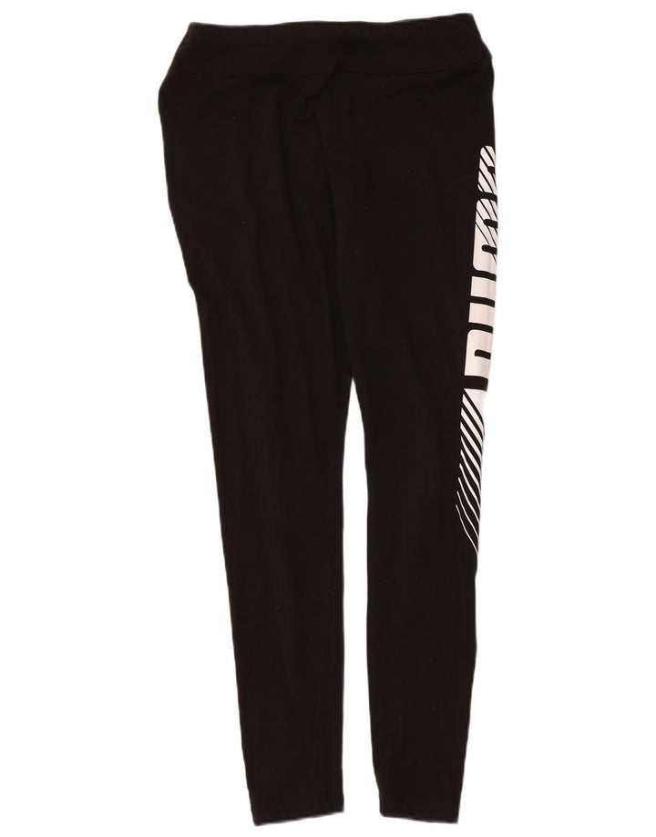 Damskie legginsy Puma Graphic UK 12, średnie czarne, bawełniane