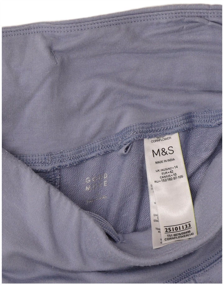 Damskie spodnie dresowe Marks & Spencer Joggers UK 14, duże, niebieskie, modalne