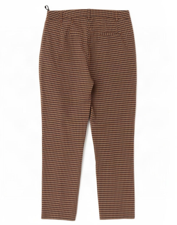 Spodnie damskie Marks & Spencer UK 10 Small W27 L25 Brązowe w kratkę