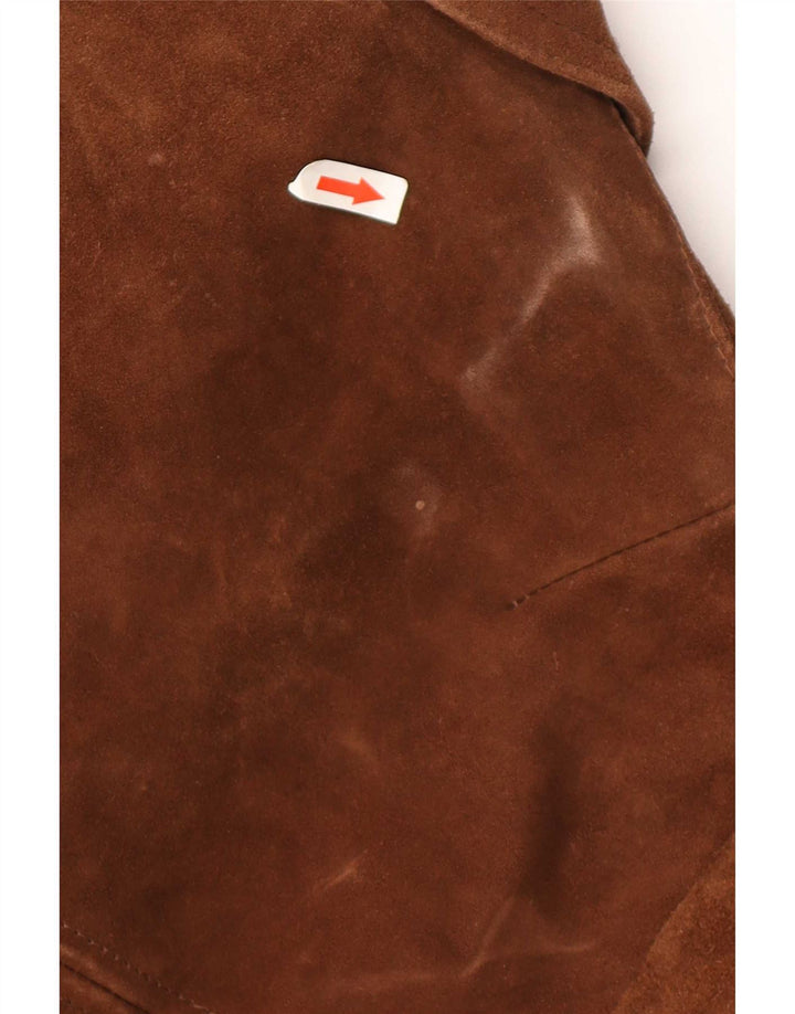 Vintage męska zamszowa kurtka UK 36 Small Brown