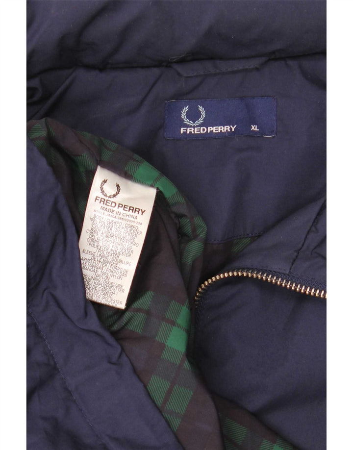 Męska kurtka przeciwdeszczowa Fred Perry UK 42 XL, granatowa, poliester