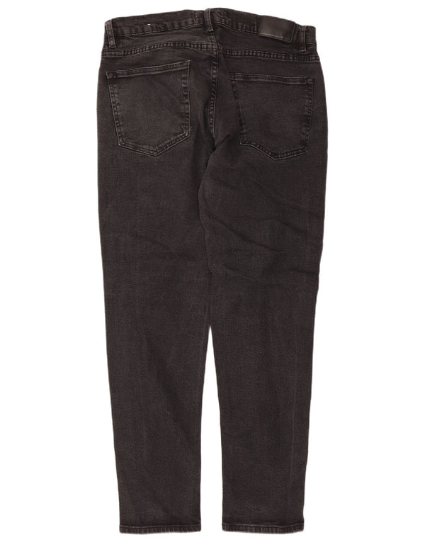 Zara Mens Slim Jeans EU 46 XL W36 L30 Black Cotton