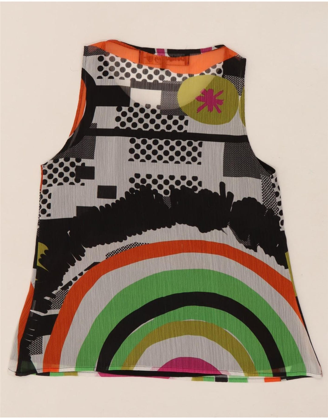 Damska bluzka z grafiką DESIGUAL UK 6 XS, wielokolorowa, geometryczna