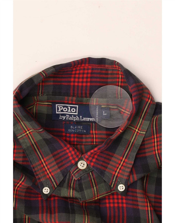 Polo Ralph Lauren Męska koszula flanelowa Blaire w dużą wielobarwną kratkę