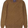 Męski sweter Superdry z okrągłym dekoltem, mały, bawełniany khaki
