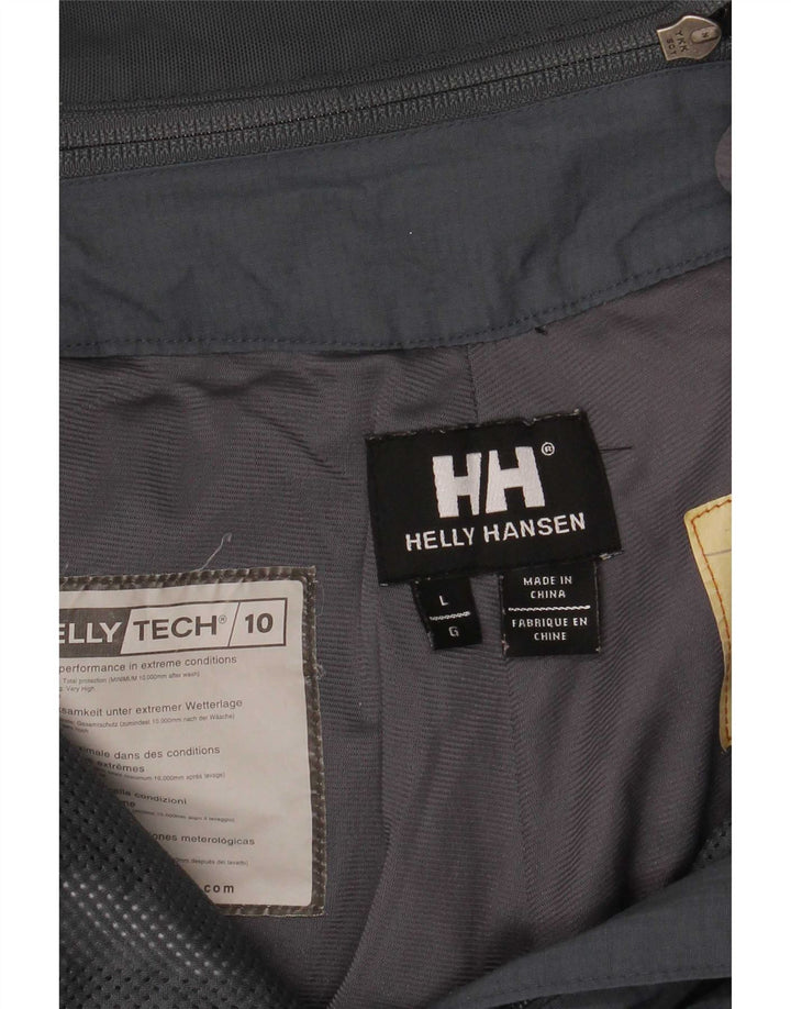 Spodnie narciarskie damskie Helly Hansen ogrodniczki UK 16, duże, szare, z blokami kolorów