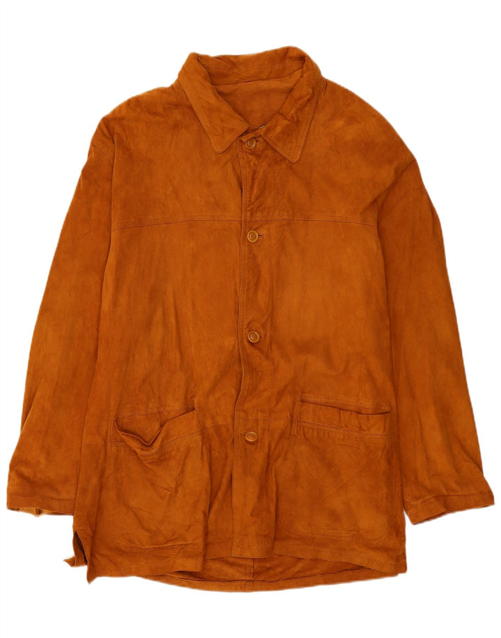 Vintage męska zamszowa kurtka EU 56 3XL brązowa skóra