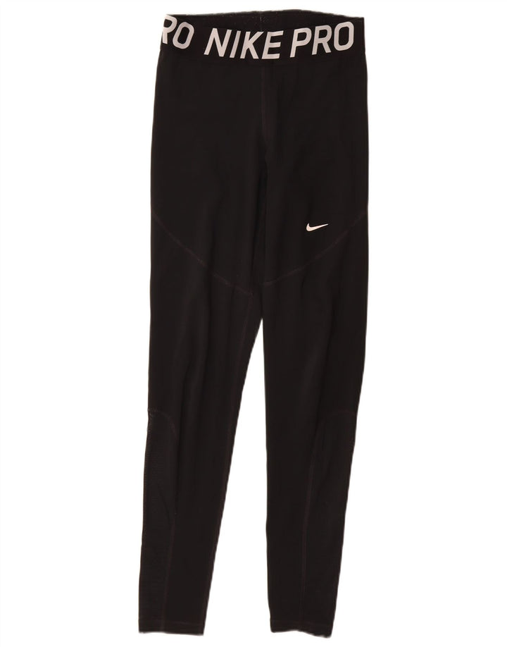 Damskie legginsy NIKE Dri Fit Graphic UK 12, średni czarny poliester