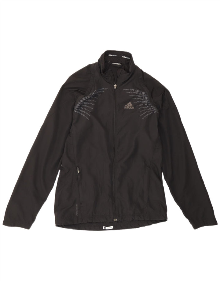 Damska kurtka dresowa Adidas Clima Proof UK 14, duża czarna geometryczna