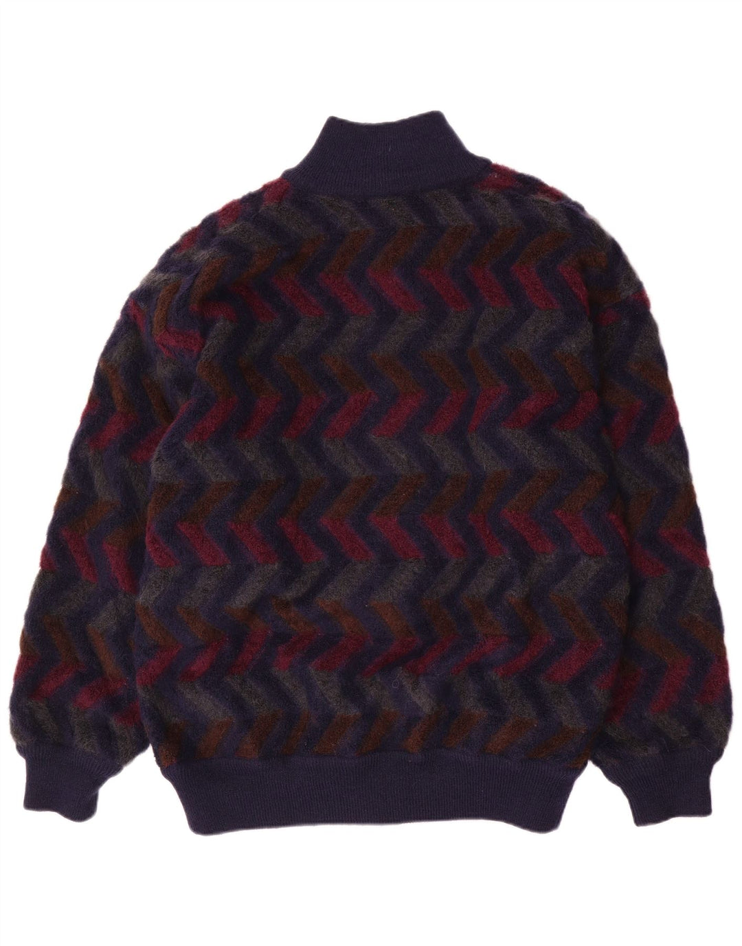 Męski dwustronny sweter rozpinany Missoni IT 48 Średni granatowy jodełka