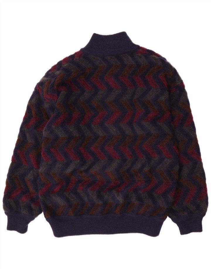 Męski dwustronny sweter rozpinany Missoni IT 48 Średni granatowy jodełka