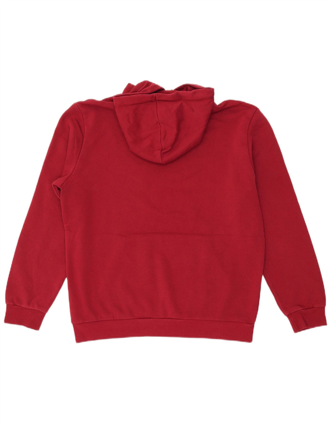 Męski sweter z kapturem i grafiką PUMA, średniej wielkości bordowa bawełna