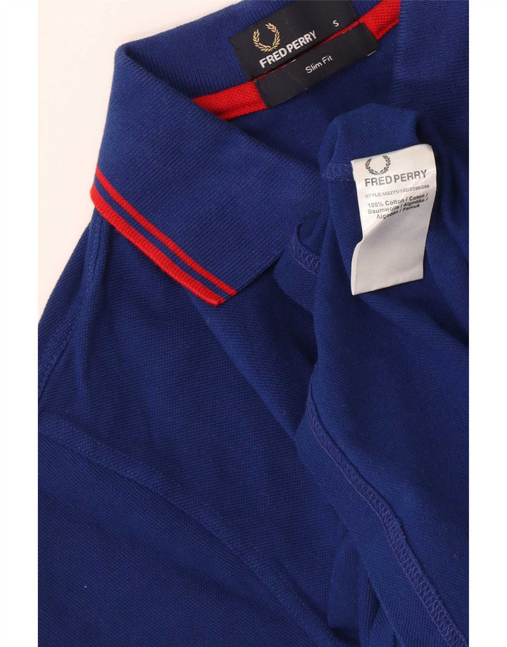 Męska koszulka polo Fred Perry Slim Fit, mała, granatowa, bawełniana