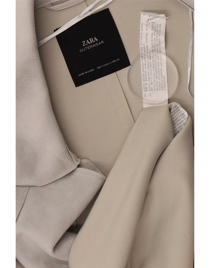 Damski trencz Zara UK 10 Small, szary, poliester