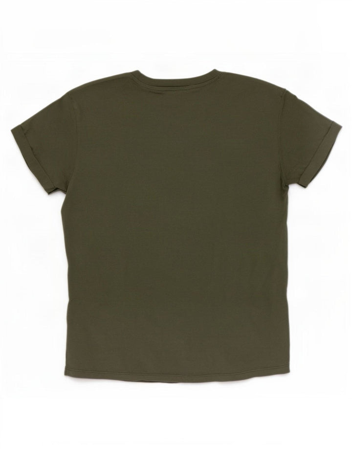 Damska koszulka z grafiką Roxy Top UK 14, średnia bawełna khaki