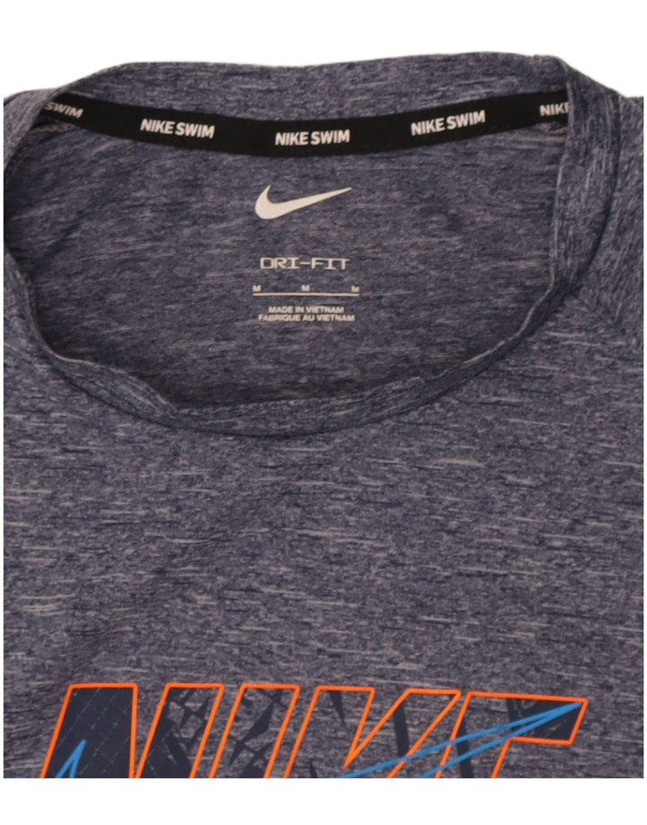 Męska koszulka Nike Dri Fit z grafiką, średnia, granatowa, nakrapiana