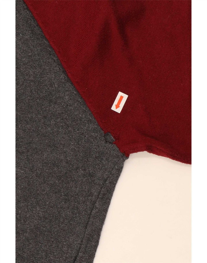 Męski sweter Jack Wills z okrągłym dekoltem, średnioszary, bawełniany w bloki kolorów