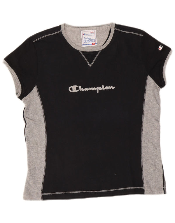 Koszulka damska Champion Heritage Classics Graphic Top UK 12 Medium Black