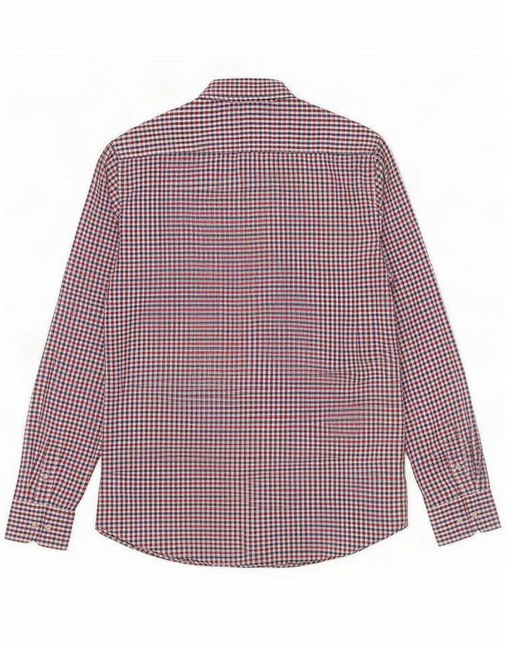 Massimo Dutti Męska koszula o swobodnym kroju, średnia wielobarwna bawełniana kratka