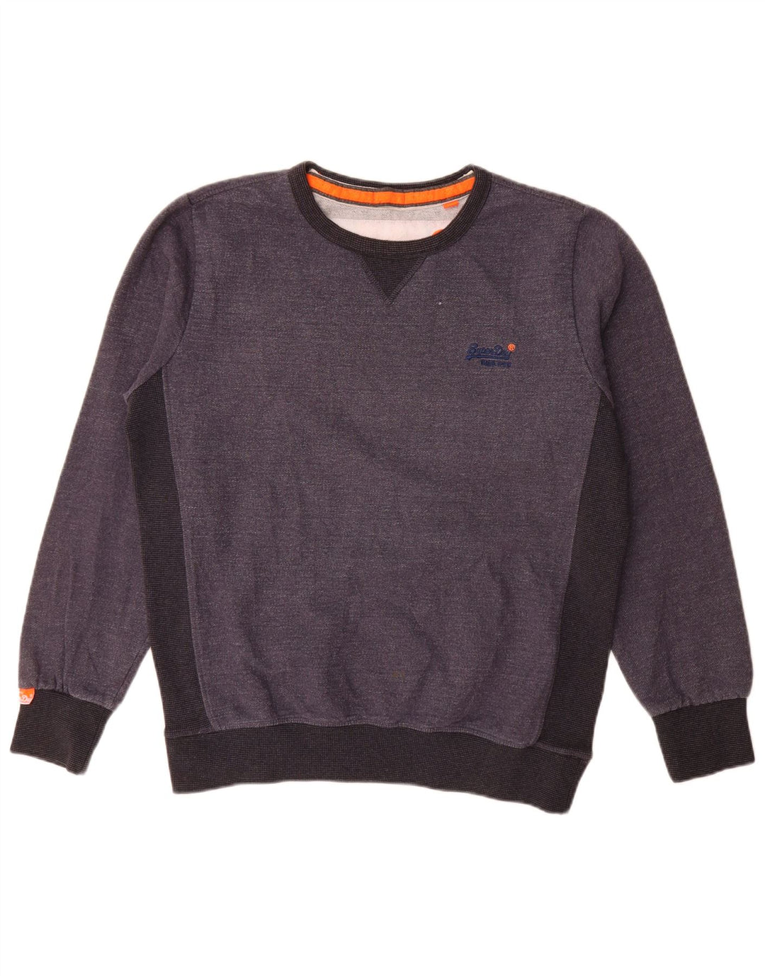 Męski sweter Superdry XL, szary, bawełniany z blokami kolorów
