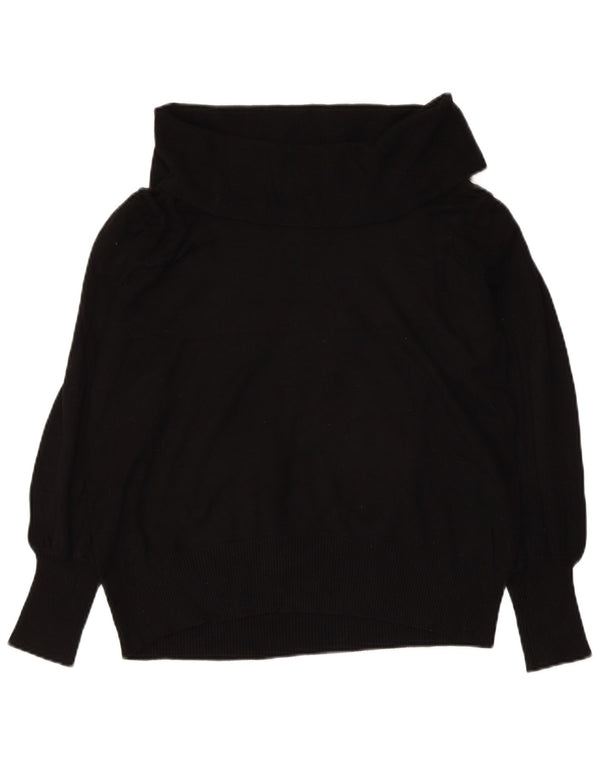 MARKS & SPENCER Damski sweter z golfem UK 12 Średni czarny