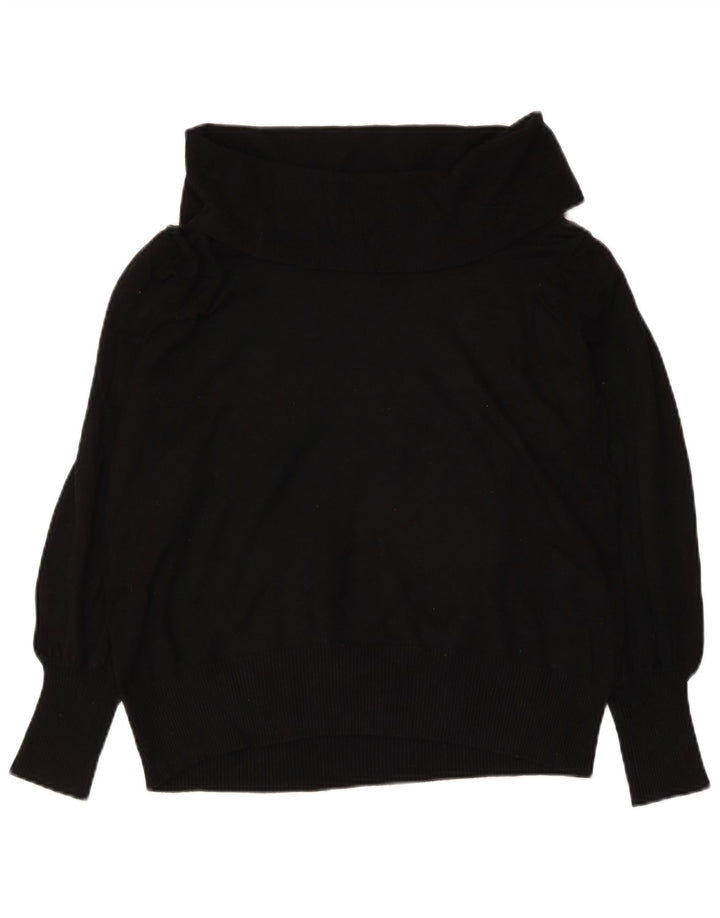 MARKS & SPENCER Damski sweter z golfem UK 12 Średni czarny