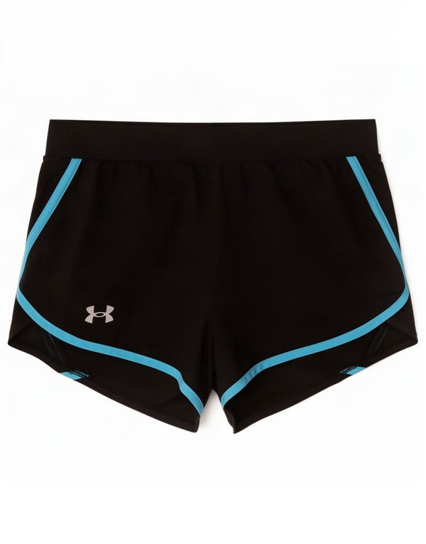 Damskie spodenki sportowe Under Armour Heat Gear UK 8, małe, czarne, z blokami kolorów