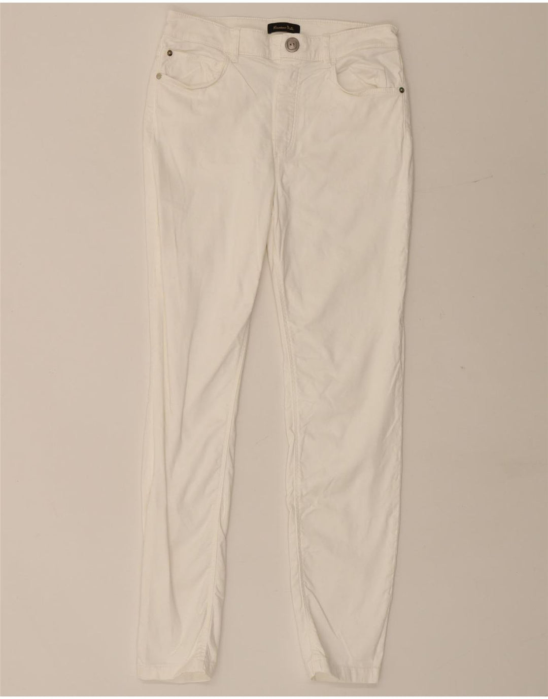 Spodnie damskie Massimo Dutti Slim Casual EU 40 Medium W28 L28 Białe