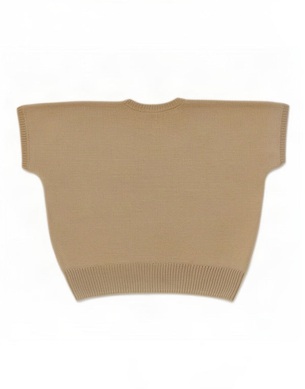 Sweter damski Massimo Dutti z dekoltem w kształcie litery V, UK 14, średni beż