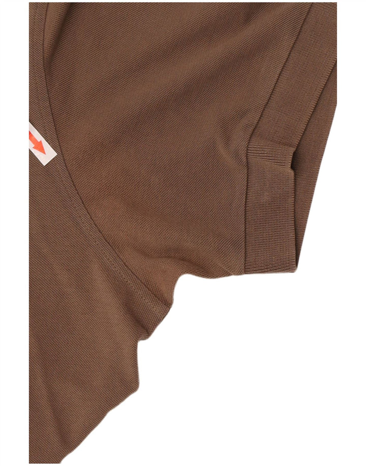 Męska koszulka polo Hugo Boss, mała, brązowa, bawełniana