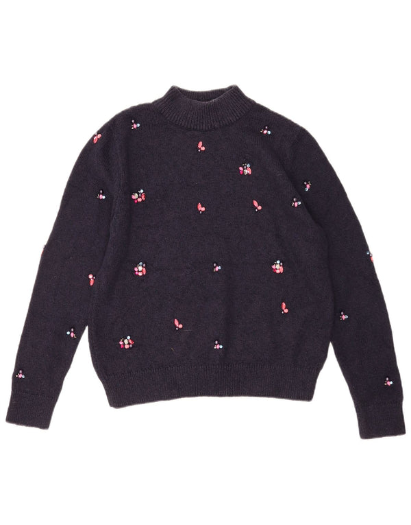 Marks & Spencer Damski sweter z golfem UK 10, mały, granatowy