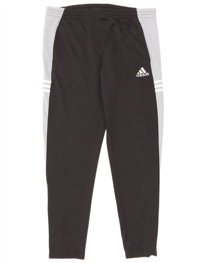 Męskie spodnie dresowe Adidas UK 40/42 Średni czarny poliester z blokami kolorów