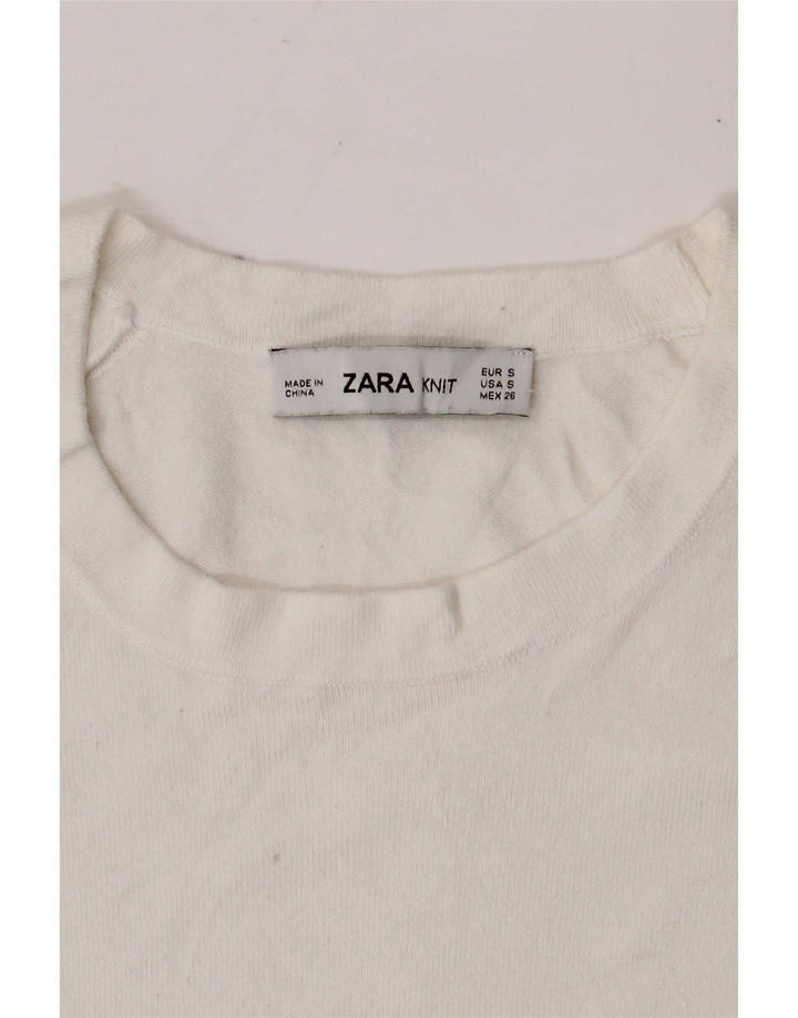 T-shirt damski Zara Top UK 10 Small White