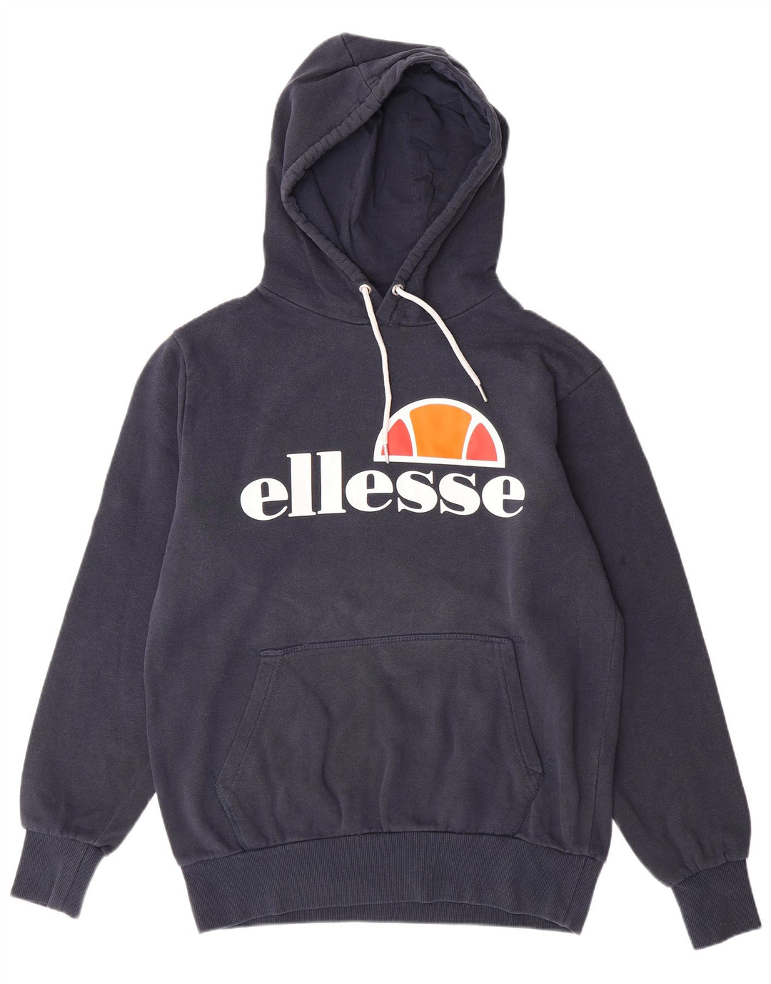 ELLESSE Mens Graphic Hoodie Jumper Large Navy Blue
