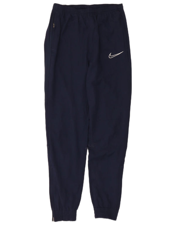 Męskie spodnie dresowe Nike Dri Fit, małe, granatowe, poliestrowe