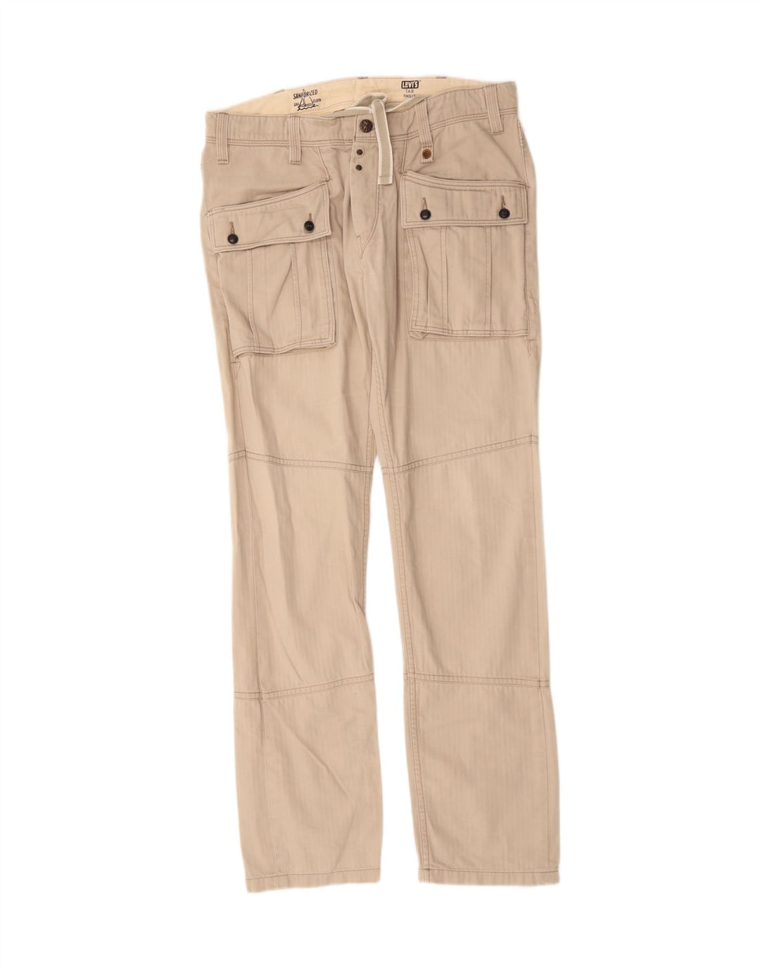 Męskie proste spodnie cargo Levi's W33 L34 Beżowa bawełna
