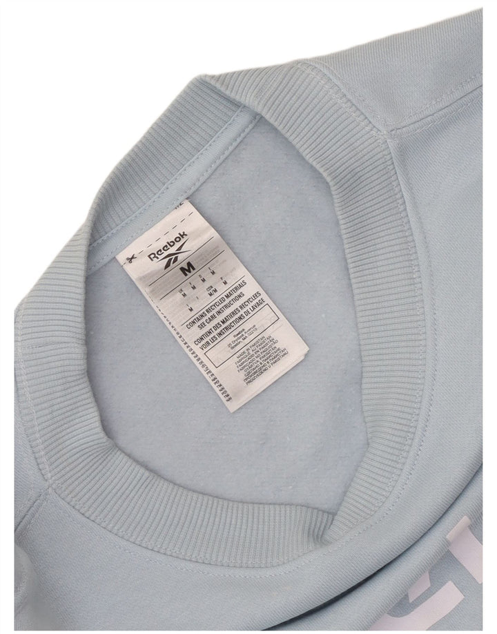 Męska bluza Reebok z grafiką, średnioniebieska, bawełniana