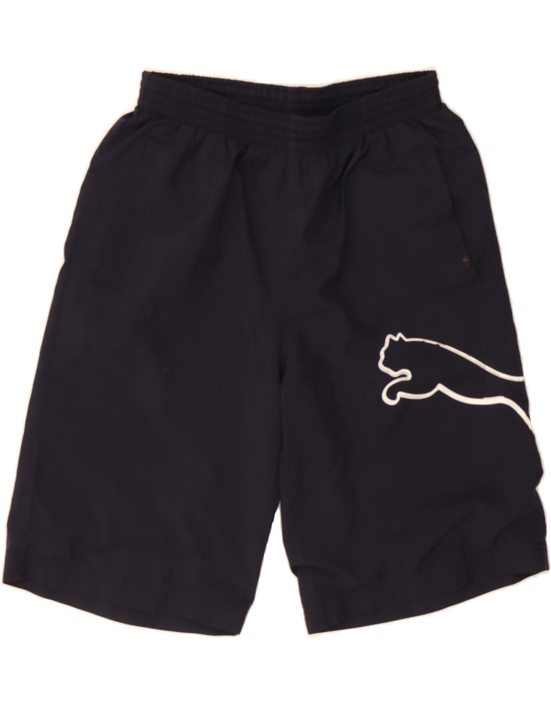 PUMA Boys Sport Shorts 13-14 Years Navy Blue Polyester Vintage Puma and Second-Hand Puma from Messina Hembry 