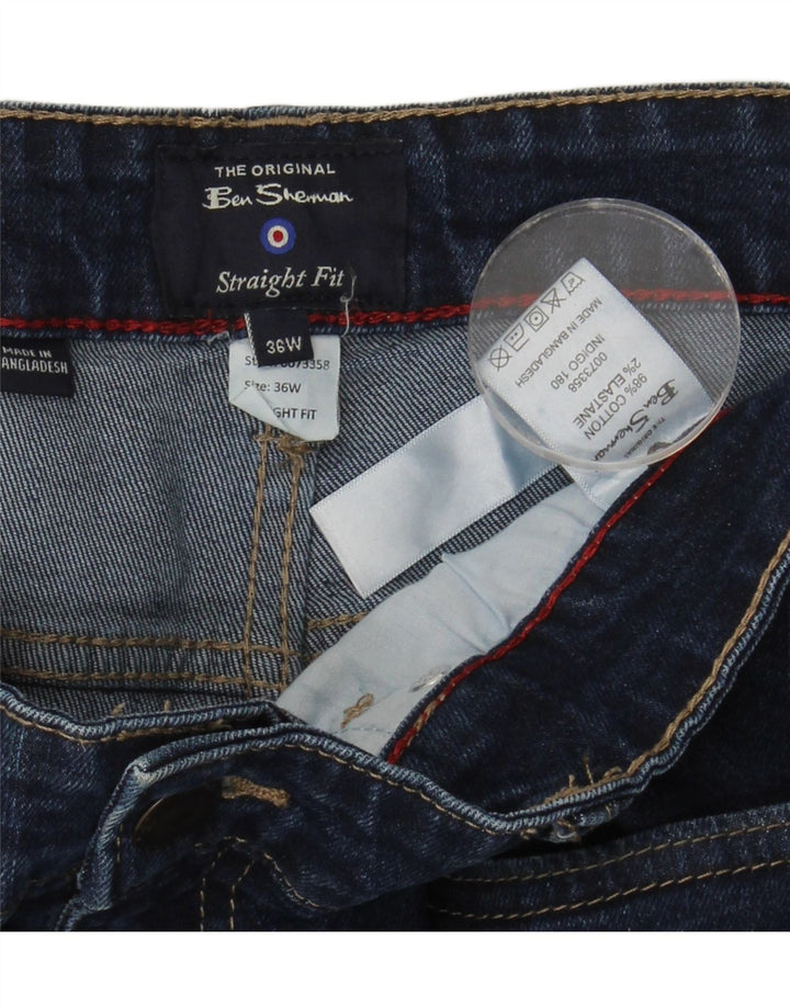 Męskie proste dżinsy Ben Sherman W36 L31 Niebieskie bawełniane