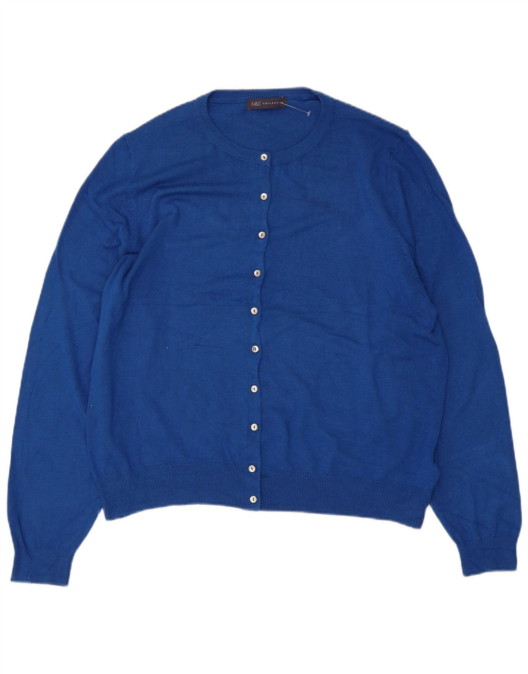 Marks & Spencer Damski sweter kardigan UK 20 2XL Niebieska wiskoza
