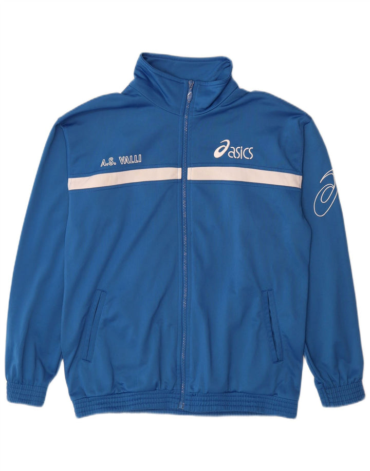 Męska bluza dresowa Asics z graficznym topem, poliestrowa, w kolorze średnioniebieskim