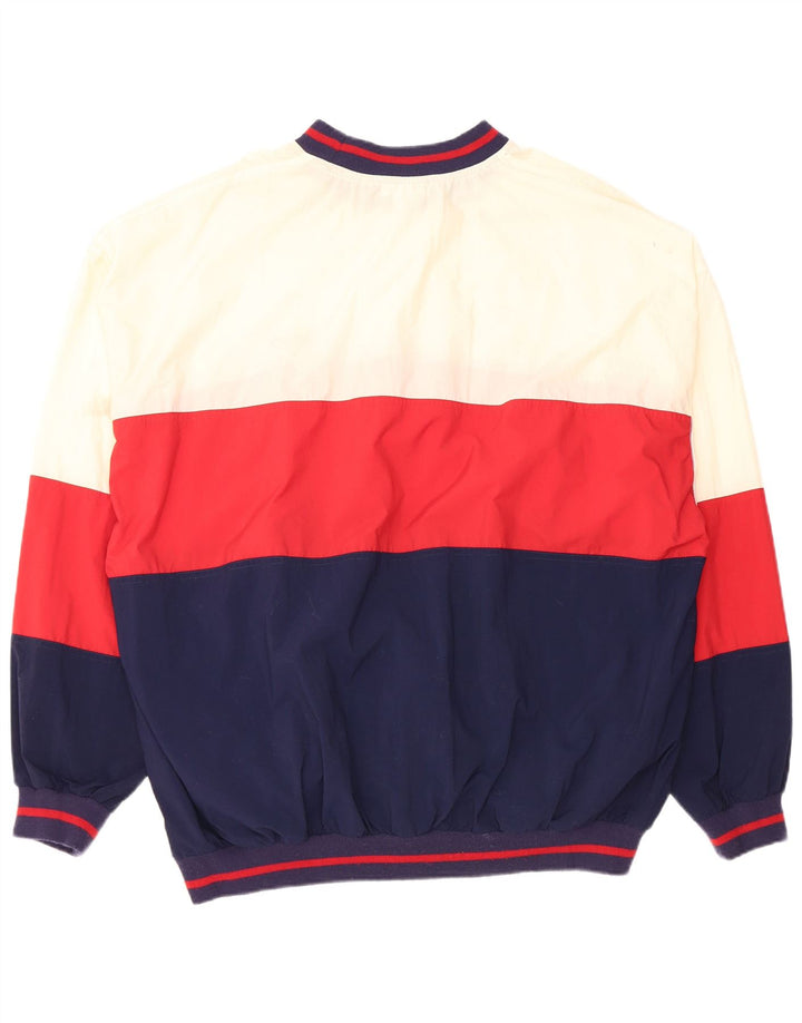 Izod Męski dresowy top XL, granatowy, nylon w bloki kolorów