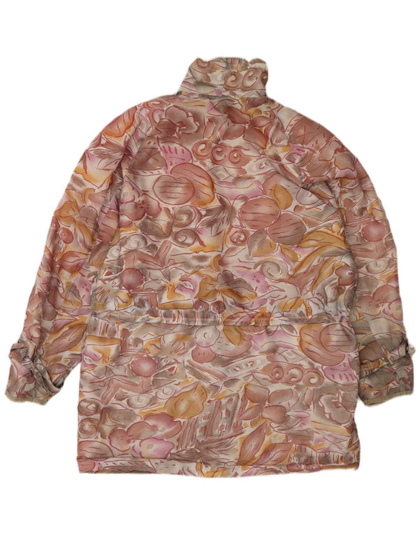 Damska kurtka wiatrówka Vintage UK 20 2XL wielobarwna w kwiaty