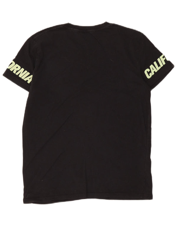 Męski T-shirt z grafiką Hollister, mały, czarny