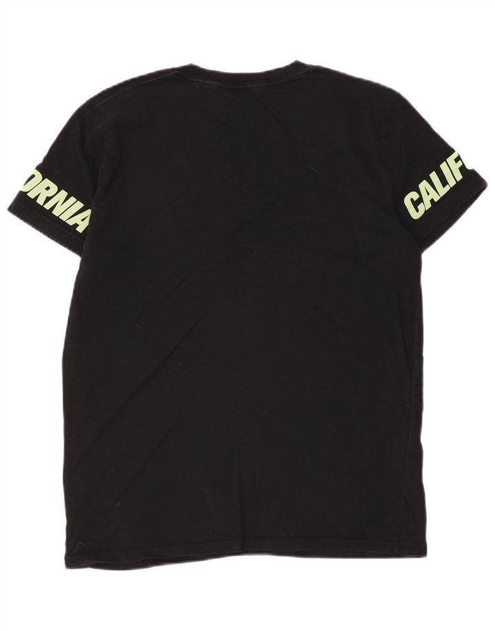 Męski T-shirt z grafiką Hollister, mały, czarny