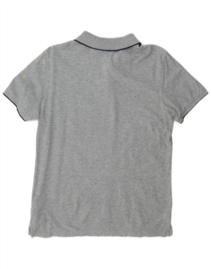 Męska koszulka polo Calvin Klein, mała, szara, bawełniana w plamki
